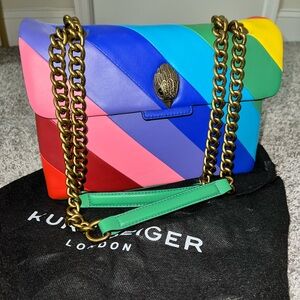 Kurt Geiger Large Rainbow Kensington Leather Bag